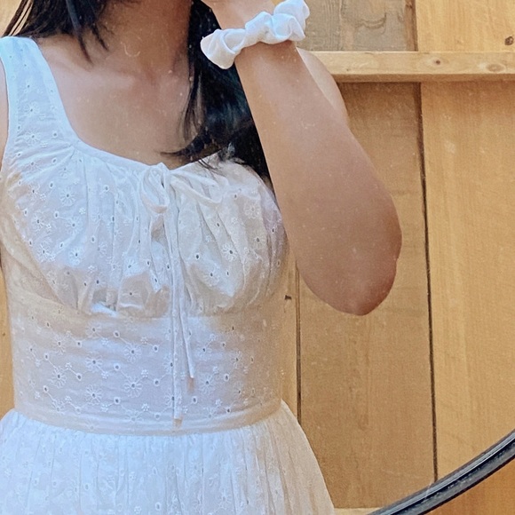 Hearts and Found Michelle Vintage Style Dress Small Eyelet lace 100% Cotton - Picture 3 of 5